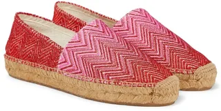 Zig-zag metallic espadrilles