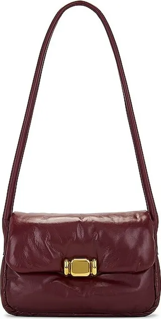 Bottega Veneta Pad Crossbody Bag in Wine