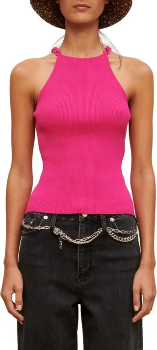 My Chain Rib Halter Top