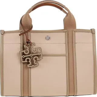 Tory Burch Logo Plaque Strapped Tote Bag