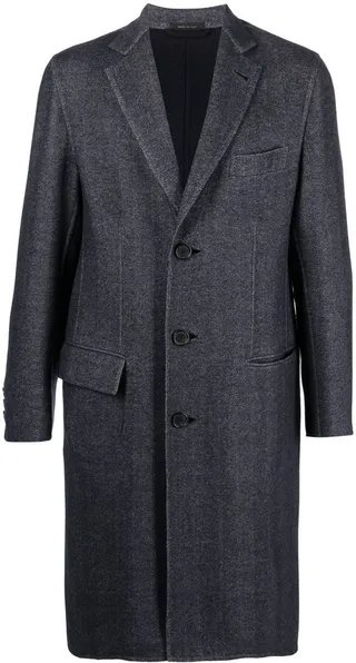 Single-Breasted Wool Coat