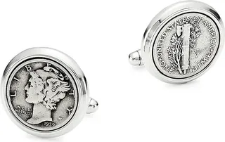 2-Piece Sterling Silver Dime Cufflink