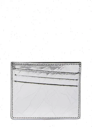 Maison Margiela Cracked-Metallic Effect Cardholder