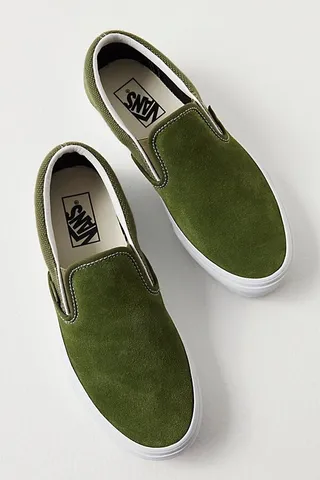 Classic Textured Slip-on Sneakers by Vans at Free People
