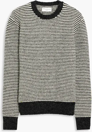 Fred brushed striped knitted sweater