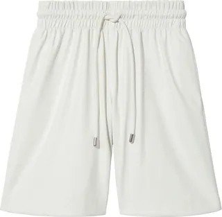 Faux-Leather Elasticated Drawstring Shorts
