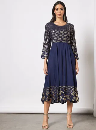 Elegant Printed Jalabiya