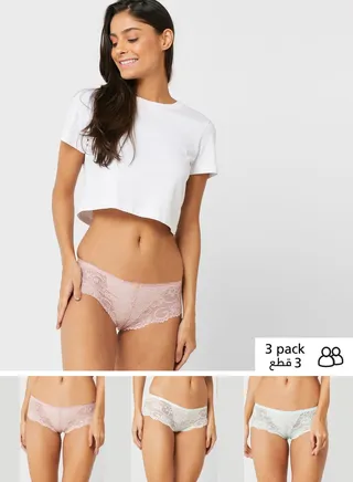 3 Pack Lace Brief
