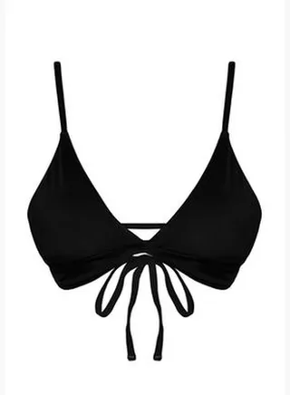 Black Triangle Knot Bikini Top TBESS24BU00004