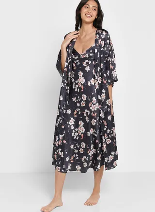 4 Piece Printed Pyjama Set