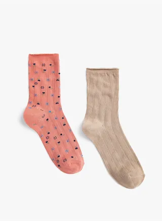 2-Pack Floral Socket Socks Set