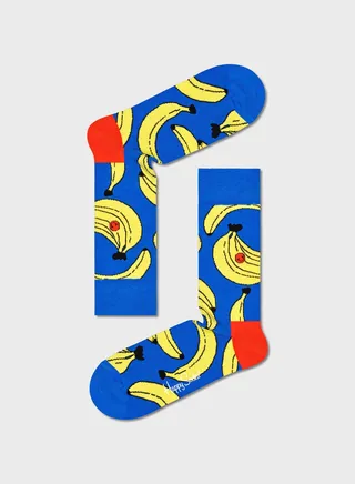 Embroidered Banana Sock