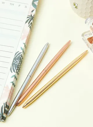 Set Of 3 Metallic Pens