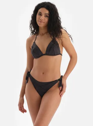 High Leg Tie Detail Bikini Bottom