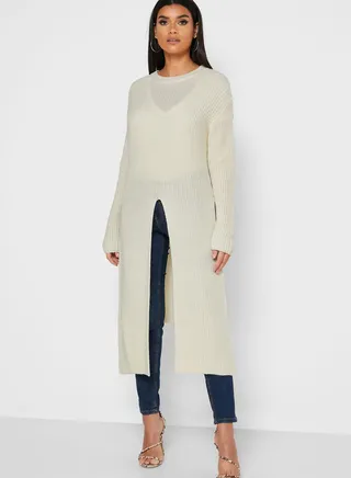 Abito Front Split Longline Top