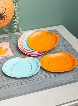 Pumpkin Paper Plate Set Of 8