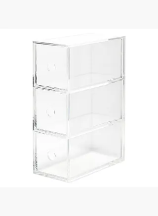 Acrylic Accessory Storage, 3 Steps, W 8.7 x D 17 x H 25.2 cm