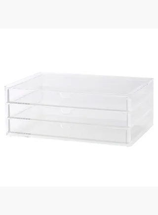Acrylic Case, 3 Steps Horizontal, Approx. W 25.5 x D 17 x H 10 cm