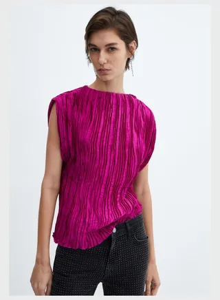Crew Neck Ribbed Top