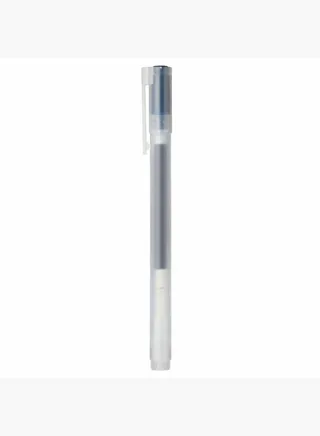 Gel Ink Ballpoint Pen, Cap Type, 0.5 mm, Set of 10, Blue/Black