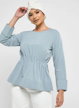 Cinched Waist Detail Top
