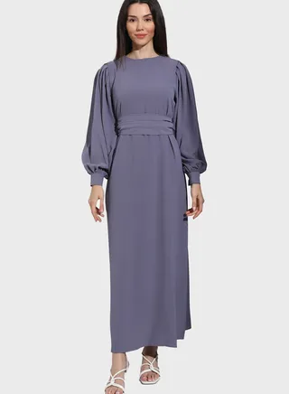 Balloon Sleeves Dress
