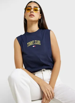 Crew Neck Logo Tank Top