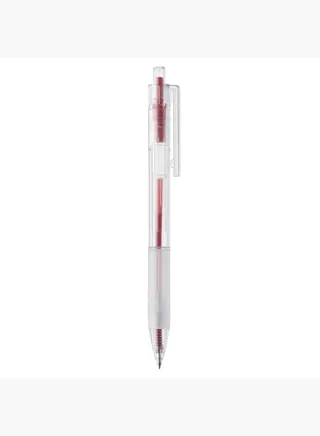 Polycarbonate Ball Point Pen, 0.7 mm, Red