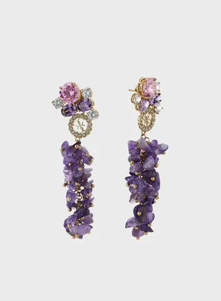 Amethyst Pendant Earrings