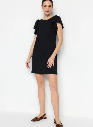 Balloon Sleeve Knitted Dress