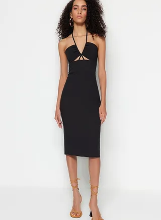 Halter Neck Cut Out Dress