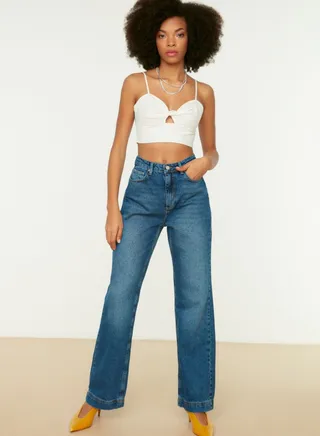 High Waist Straight Jeans