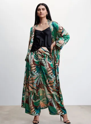Printed Wide Sleeve Trouser