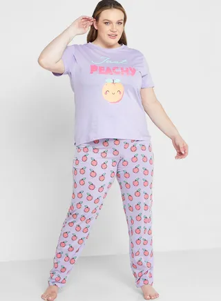 Graphic Printed Pyjama Set