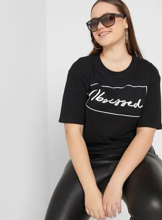 Slogan Graphic T-Shirt