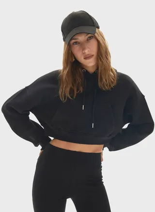 Pocket Detail Drawstring Sweatshirt