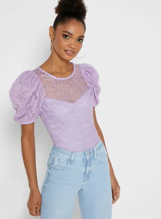 Textured Puff Sleeve Top