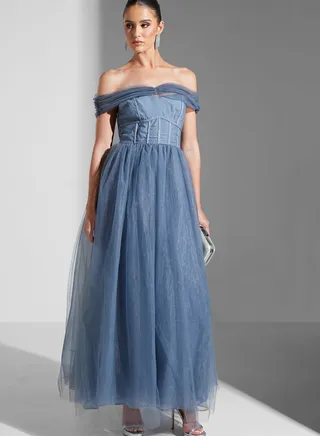 Bardot Sweetheart Neck Lace Dress