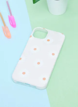 Neutral Daisy Iphone 14 Pro Case