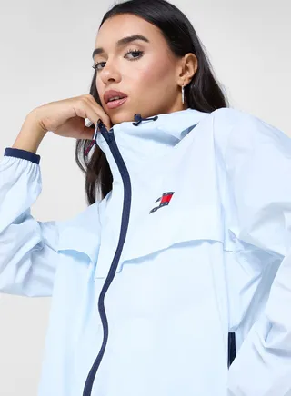 Logo Zip Through Hoodie