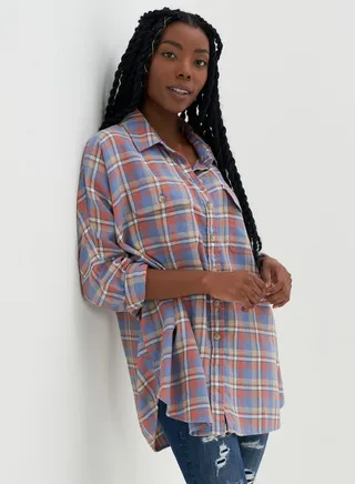 Checked Button Down Shirt