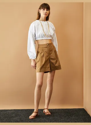 Button Detailed Shorts