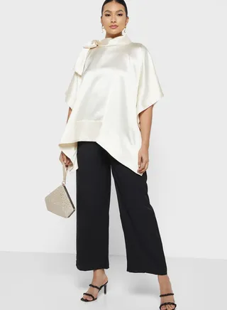 Pleated Straight Pants