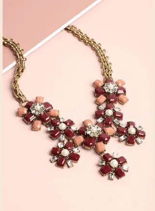 Gold Plated Designer Stone Necklace