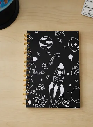 A5 Black Space Notebook