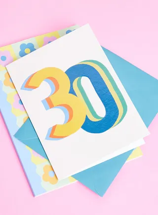 Male Age 30 Year Card