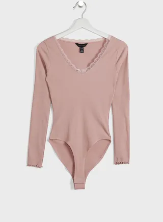 Lace Detail Ribbed Body