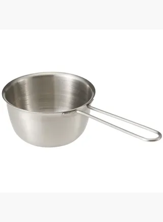Stainless Steel Measuring Cup, W 9 x D 5 x H 18 cm, 200 ml, Silver