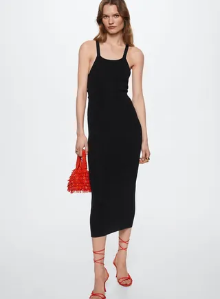 Strappy Open Back Tie Detail Dress