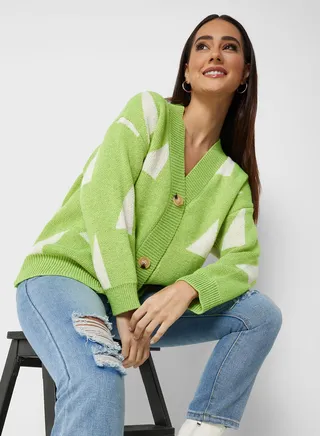 Triangle Printed Cardigan